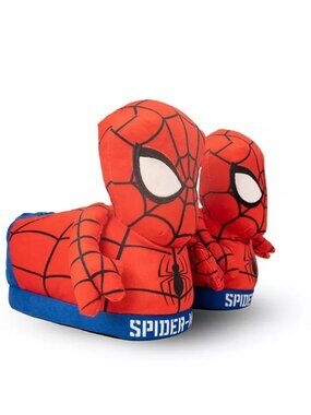 Little Kid Ground Up Spiderman 3D Slip-On Slippers, Size:  XL (4/5)